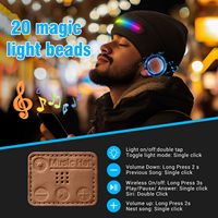Gorro 3 en 1 con Iluminación RGB y Música, Linterna LED, Auriculares Bluetooth, Llamadas Manos Libres, Gorro de Invierno para Exteriores, Éxito de Ventas en AMZ