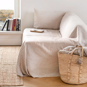 بيع بالجملة OEKO ديكور المنزل نمط حديث زلة نسيج قطن كتان مخصص قماش جينغوم - Product Image 2