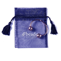 Grand sac de chaussures de thé en organza avec cordon de serrage imprimé sur mesure pour mariage pochette en organza recyclable pour cadeau