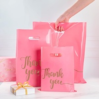 Auf Lager Großhandel Dankeschön-Taschen Plastiktüten Tragetaschen LDPE HDPE für Einkauf Bekleidungsgeschäft Geschenktüte Supermarkt mit Griff