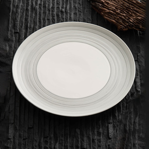 Piatto Piatto in Ceramica Artistica Dipinto a Mano, Stile Lusso Leggero, Smaltato, Alta Estetica, per Ristoranti Commerciali e Hotel, per Cucina Occidentale - Product Image 6
