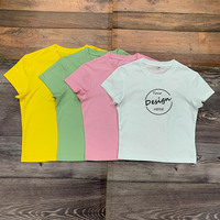 Women's Super Soft Cotton Spandex Loose T Shirt 180GSM Thin Breathable Crop Baby Tee Custom Screen Print Eco-Friendly