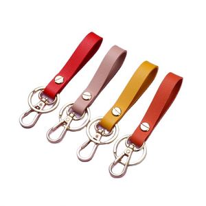 Customized PU Leather Custom Brand Logo Leather Keychain Pendant Customized Logo Model Strap Leather <b>Key</b> - Product Image 1