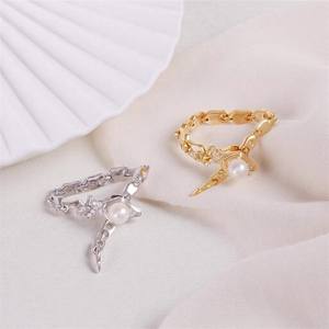 10715 Accesorios de Perlas DIY, Anillo de Plata S925, Conjunto de Joyería de Plata con Perlas Múltiples, Cuentas de 5-6mm, Soporte Vacío para Pulseras y Brazaletes - Product Image 2