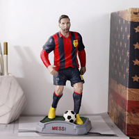Statue de Neymar, Ronaldo, Messi, stars du football, décoration d'intérieur, artisanat en résine, star du football