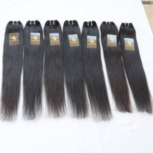 Tissage en lot indien vierge brut de qualité 12a, cheveux humains péruviens et brésiliens Remy pour femmes noires - Product Image 1