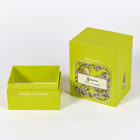 Boîte rigide de luxe à deux pièces avec imprimé floral vintage pour coffret cadeau de thé de l'après-midi et dentifrice
