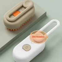 Brosse à vapeur anti-statique rechargeable par USB pour le toilettage des chiens et des chats, en plastique, pour éliminer les poils – Offre spéciale