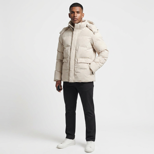 Manteau d'hiver en duvet à capuche Veste vêtements pour hommes Streetwear Printing Mens Winter Padded Coats Bubble Puffer Jacket - Product Image 1