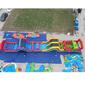 Venta de juegos inflables, carrera de obstáculos gigante, carrera de obstáculos inflable al aire libre para adultos y niños - Product Image 3