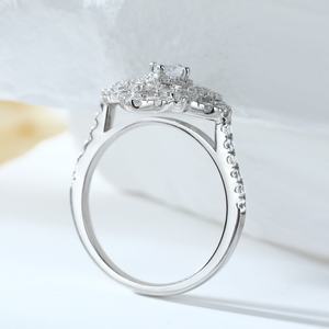 Anillos de Compromiso de Diseño Moderno para Mujer, Plata de Ley 925 con Baño de Rodio, Estilo Hip Hop, Brillante Corte Brillante, para Bodas y Fiestas - Product Image 2