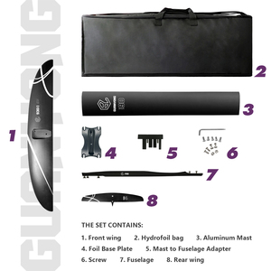 GY 930 Mât en aluminium et carbone, aile, aileron Efoil, planche électronique de kitesurf, planche de surf, planche de surf à foil, hydrofoil pour sports nautiques - Product Image 3