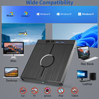 Unidad de Blu-ray Externa 7 en 1 USB 3.0 y Tipo-C |   Grabadora de BD/DVD/CD Portátil con Lector de SD/TF y Concentrador USB para PC, Mac y Laptop