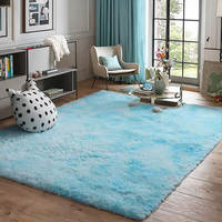 ZT personnalisé décoratif zone lavable grande teinture de cravate PV moelleux tapis de fourrure artificielle tapis pour salon