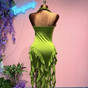 Abito Halter Senza Schienale da <span class=keywords><strong>Donna</strong></span> 2026, Elegante Estivo con Nappe Irregolari, Sexy per Feste di <span class=keywords><strong>Compleanno</strong></span>, Abito Bodycon con Spacco per Serate in Discoteca - Product Image 2