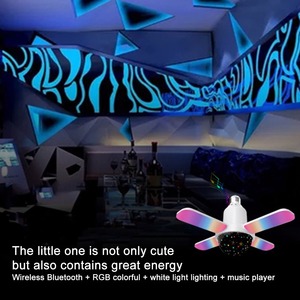 1500Lumens <b>Led</b> 6500k Ambient Music Light, Bluetooth Music Fan Colorful Projection Light, Music <b>Speaker</b> Sync Color Changing Light - Product Image 3