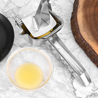 Presse-agrumes manuel en acier inoxydable pour fruits et légumes, outil de cuisine écologique pour jus de pamplemousse, d'orange et de citron