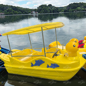 Bote Eléctrico Tipo <span class=keywords><strong>Pato</strong></span> de 5 Plazas, Yate Deportivo Estable para <span class=keywords><strong>Pesca</strong></span>, Adultos y Niños, Material PE, Batería, Bote de Remo para Lagos - Product Image 3