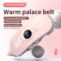 Beliebtes schwarzes Menstruation heizkissen Vibrations massage Thermal Back Relief Period Cramp Relax Belt Massage gerät