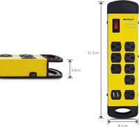Prise multiple élégante 8 prises CA avec protection contre les surtensions, 2 ports USB, cordon de 1,8 m, interrupteur principal unique, homologuée ETL, ignifuge, jaune