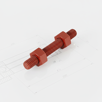Din975 M3-M36 Full Thread Zinc Finish Grade 8.8/10.9/12.9 Carbon Steel Head Threaded Rod Stud Screw 2 Nuts/Bolt SVC H726 100mm