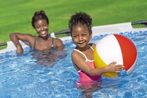 Bestway 56406 kim loại khung Hồ bơi gia đình vòng thép trên mặt đất Vòng khung Hồ bơi <span class=keywords><strong>Intex</strong></span> cho người lớn - Product Image 5