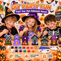 Kit de Bricolage pour Enfants Personnalisé de 6 Pièces : Figurines de Maison Hantée en Plâtre pour Halloween, Décoration d'Intérieur, Ornement, Cadeau