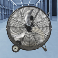 Ventilateur de refroidissement par le sol à circulation d'air OEM personnalisé Ventilateur de sol industriel en métal puissant commercial de 24 pouces