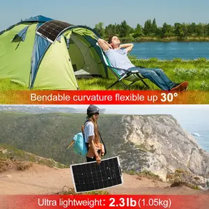 Dokio100w 200W 300W 1000W paneles solares flexibles impermeable 12V cargador para barco coche RV Camping viaje al aire libre techo hogar