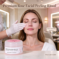Gel exfoliant à la rose biologique naturel en marque propre, nettoyage en profondeur, blanchissant, hydratant, raffermissant, soin des pores, tous types de peau, visage