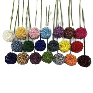 Fiori Artificiali per Decorazioni Matrimoniali, Sfere di Tarassaco in Plastica da 15cm, Fiori Decorativi a Forma di Cipolla - Product Image 3