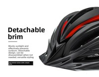 Casque de VTT avec feu arrière à bouton, casque de vélo tout-terrain pour le cyclisme en cross-country