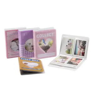 Leuke Koreaanse Pvc Instax Fotoalbum Kleine Kpop Photocard Houder Voor Fuji Instax Mini Film, naam Card & 3 Inch Foto 'S