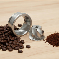 Jeu de meules coniques à 6 points pour le remplacement des meules supérieures et inférieures Breville Sage, compatible avec la machine à café Breville BES995