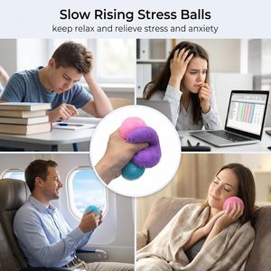 Balle anti-stress en velours doux en forme de visage souriant, colorée, sensorielle, jouet sensoriel pour enfants et bureau, vente en gros - Product Image 3
