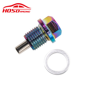 Tapón de drenaje de aceite de aleación de aluminio HOSO RACING M14x1.25 magnético para coches Honda - Product Image 1