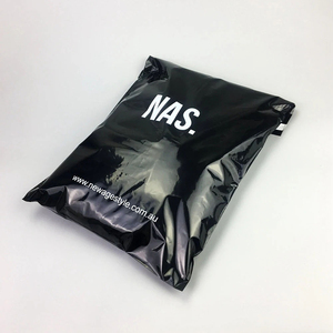 Sac d'emballage logistique surdimensionné noir imprimé, imperméable, auto-adhésif, en plastique, pour coursier express - Product Image 5