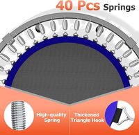 Mini trampoline pliant de 40 pouces avec main courante Équipement d'exercice de saut portable