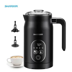 Shardor Latte Warme Chocolademelk Koffie 4 In 1 Elektrische Melkstomer Handheld Apparatuur Espresso Schuim Warmer Stand Melkopschuimer