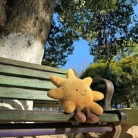 Adorable pendentif tournesol créatif en peluche, petite poupée en coton en forme de feuille, porte-clés, décoration de sac à dos pour enfants