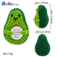 Peluche Amigurumi Fait Main au Crochet Pomme de Terre Positive et Avocat pour Décoration de Bureau à Domicile ou au Bureau, Idée Cadeau