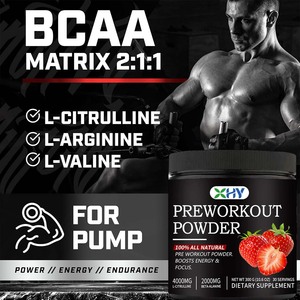 OEM GORILLA chế độ Pre-Workout bột chất điện giải năng lượng bổ sung BCAA Creatine Koffein dâu hương vị cho thể thao dinh dưỡng - Product Image 5