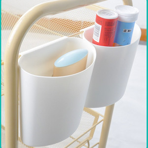 YSHF Home Furnishings – Seau de rangement suspendu en plastique, organisateur portable pour articles de soins personnels, blanc, rose, noir, bleu - Product Image 1