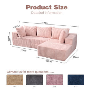 تصميم جديد حديث رغوة الذاكرة عالية الكثافة نفخ ضغط الزاوية أريكة وحدات غرفة نوم فيلا - Product Image 5