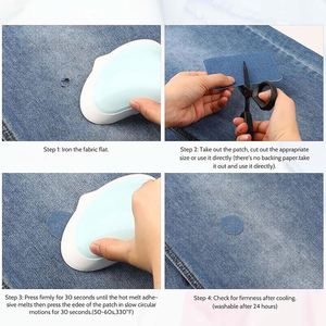 Patchs thermocollants en denim pour jeans, patchs adhésifs en sergé, patchs thermocollants pour l'intérieur des jeans, réparation et décoration de vêtements en denim - Product Image 2