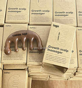 Biểu Tượng Tùy Chỉnh Đầu Massage Gỗ Gua SHA Da Đầu Massage Lược Gỗ Đàn hương Rộng Răng Guasha Cạo Đầu Mặt Tóc Da Đầu Massage Lược - Product Image 4