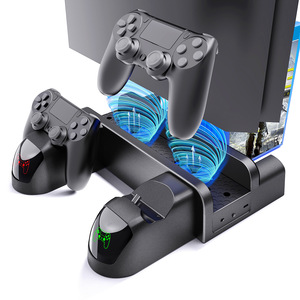 DATA FROG para <span class=keywords><strong>PS4</strong></span>, Base de Refrigeración con Cargador Doble para Controles, Almacenamiento para 12 Discos de Juego, 3 Puertos de Expansión USB para <span class=keywords><strong>PS4</strong></span>/<span class=keywords><strong>PS4</strong></span> Slim/<span class=keywords><strong>PS4</strong></span> <span class=keywords><strong>Pro</strong></span> - Product Image 2