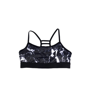 Reggiseno sportivo di bambù in marmo nero XS Plus Size in cotone leggero da palestra in Spandex fodera per Yoga reggiseno Fitness stampa semplice utilizzo attivo - Product Image 3