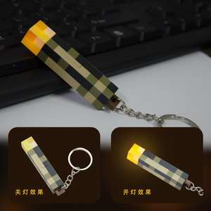 Minecrafted Toy <span class=keywords><strong>Mini</strong></span> <span class=keywords><strong>Torch</strong></span> <span class=keywords><strong>Keychain</strong></span> trò chơi ngoại vi mô hình Đèn pin <span class=keywords><strong>Torch</strong></span> ánh sáng mặt dây chuyền - Product Image 1