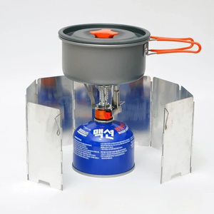 8 Plaques Extérieure Pinic BBQ Pliable Pare-Vent Ultra-léger Camping Cuisinière À Gaz Écran Vent Protecteur - Product Image 3